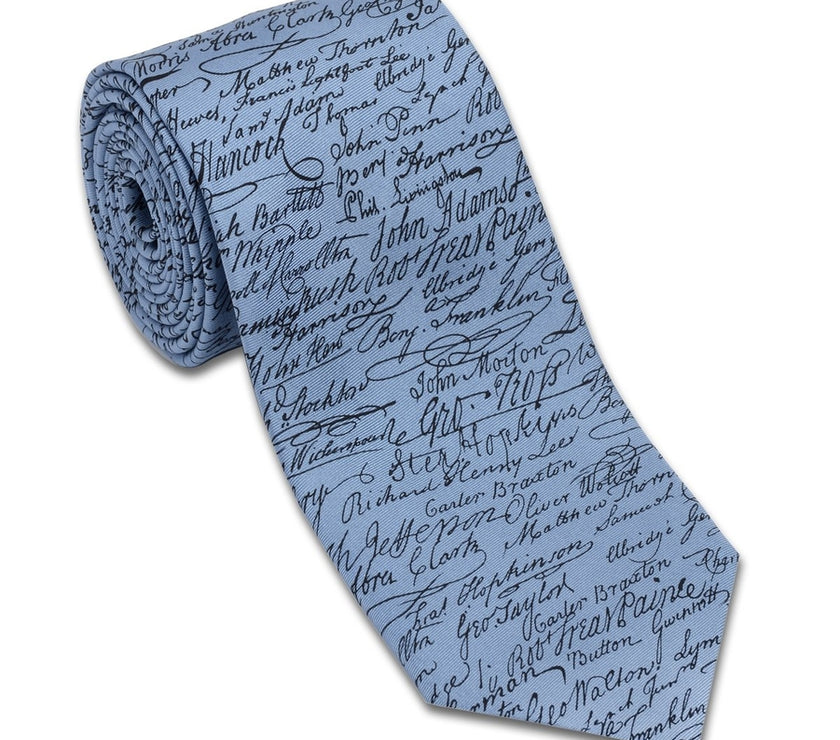 Signatures of the Declaration of Independence Necktie