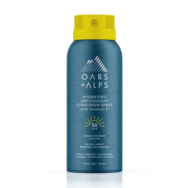 Travel Size Men's Hydrating Antioxidant SPF 50 Spray | Oars + Alps