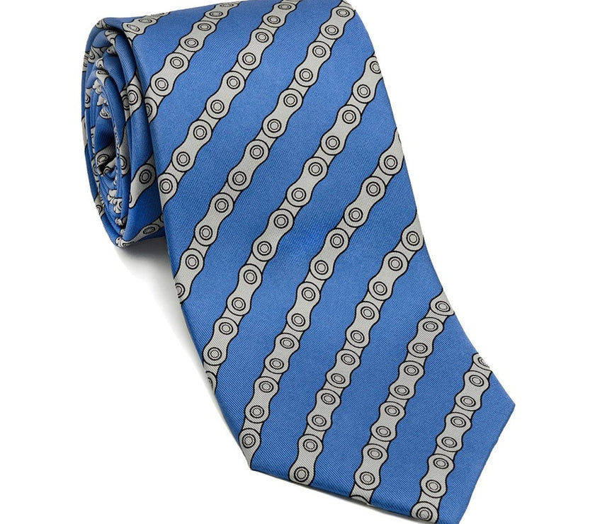 Bike Chains Silk Necktie