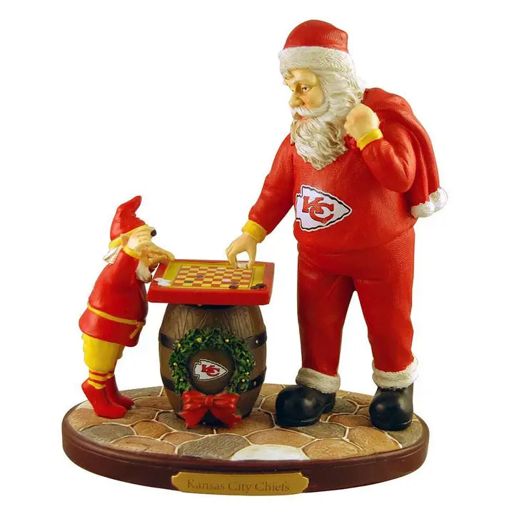 Kansas City Chiefs Checkerboard Santa & Elf