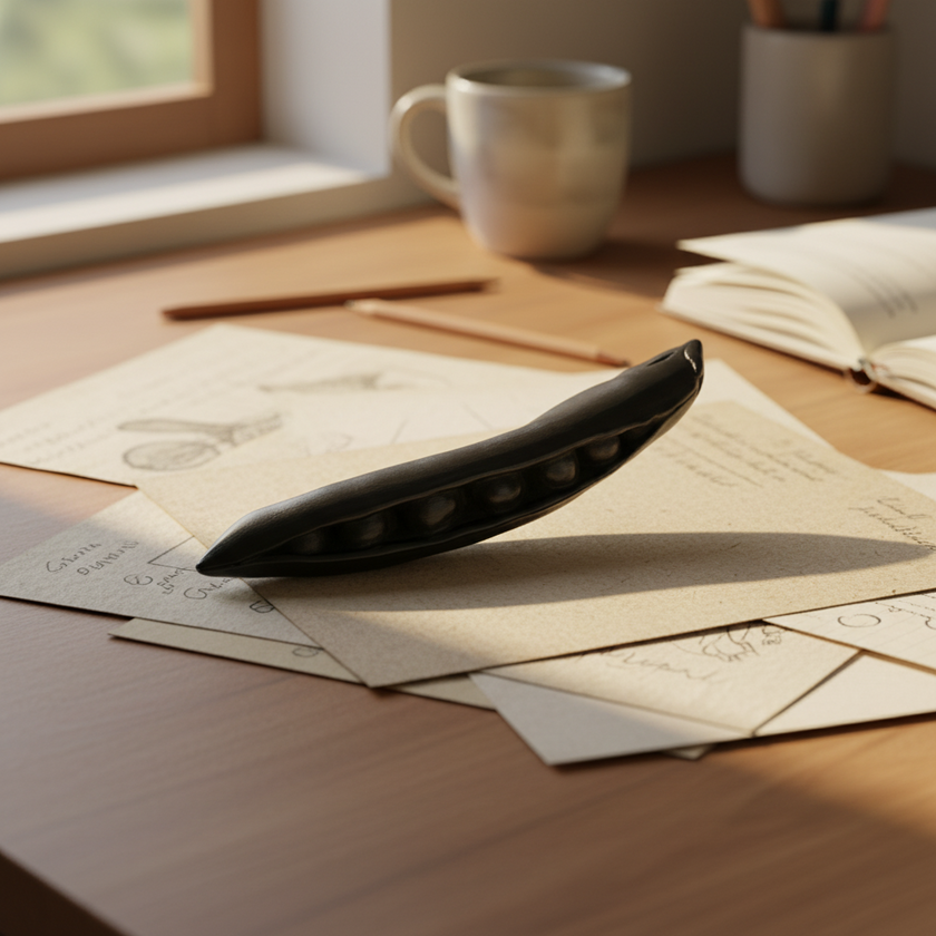 Hand Carved Graphite Peapod