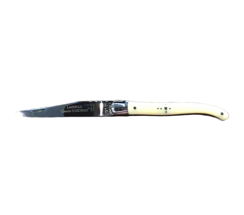 Claude Dozorme Laguiole Pocket Knife - 3.5" w/ White Handle