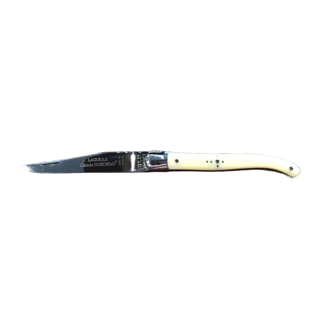 Claude Dozorme Laguiole Pocket Knife - 3.5" w/ White Handle