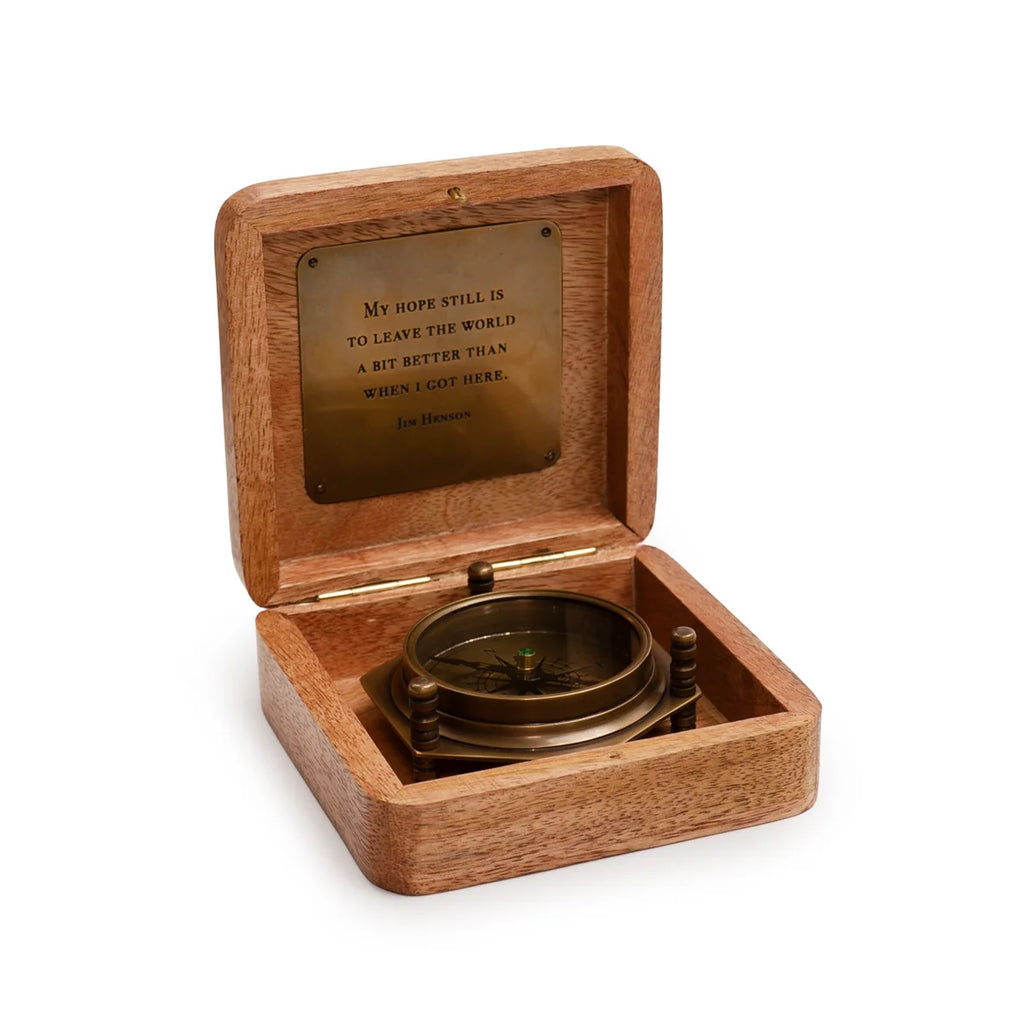 Jim Henson Tripod Compass in Wooden Box | Sugarboo & Co