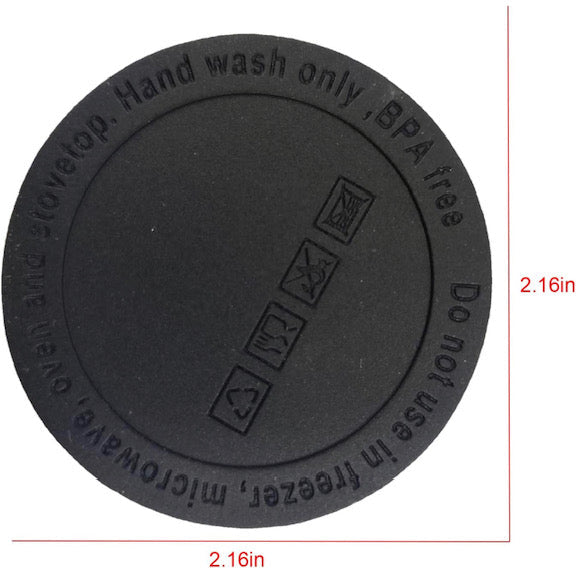 The bottom of a Kansas City Chiefs skinny tumbler with text and symbols on how to wash it on a white background