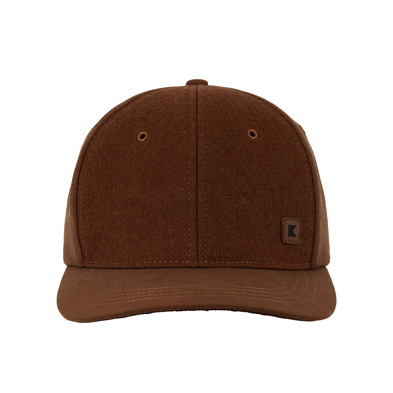 The front of a Kooringal ball cap in the color rust.