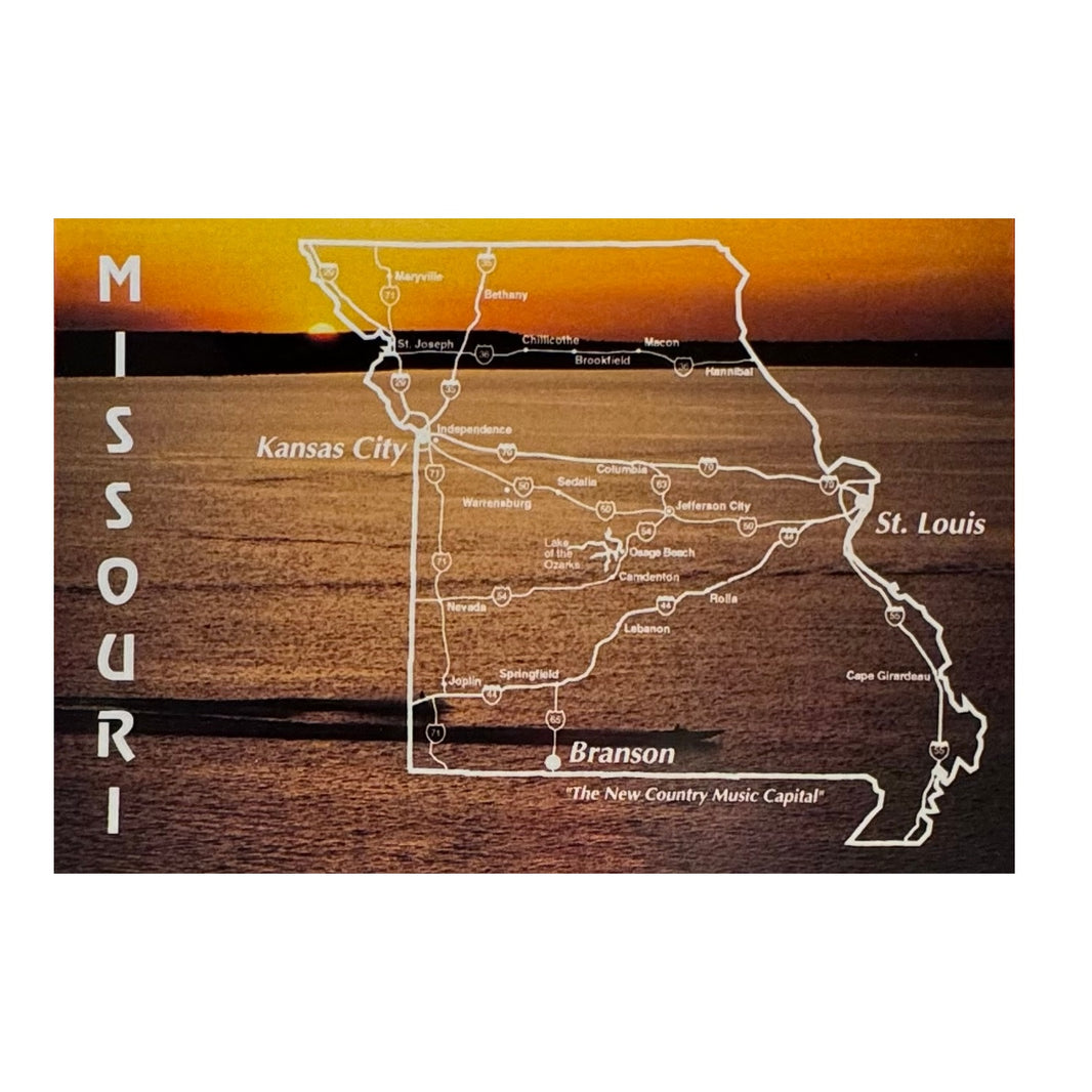 Missouri Sunset On Lake Postcard