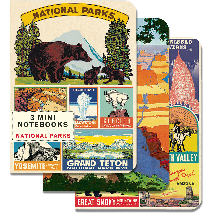 National Parks Mini Notebooks (3 Pack) | Cavallini Papers & Co.