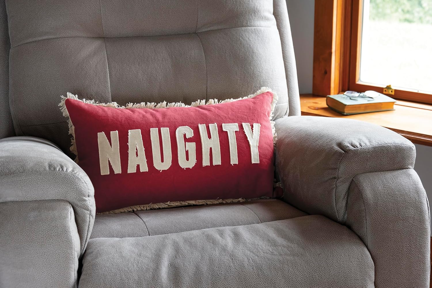 Naughty / Nice Throw Pillow