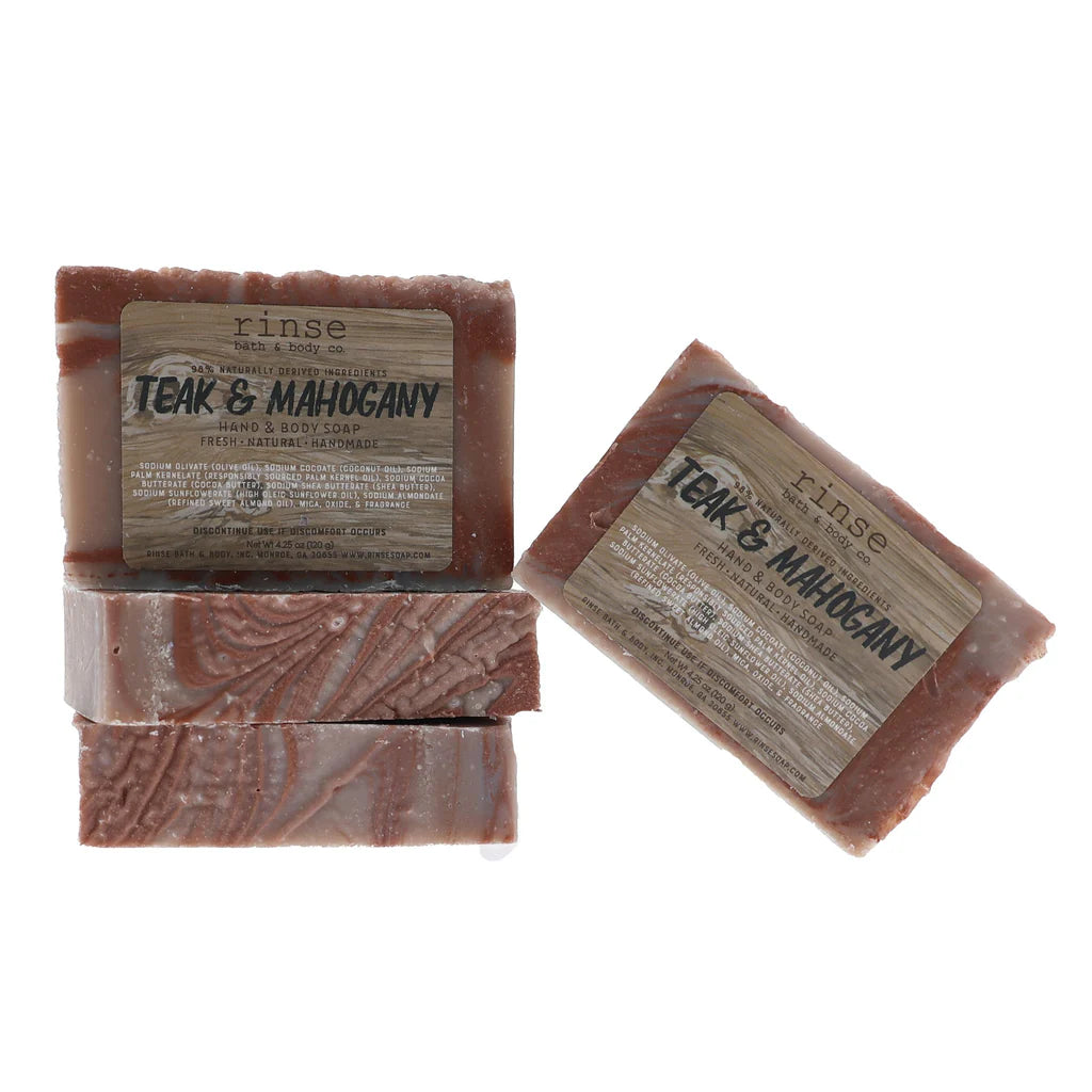 Teak & Mahogany (Hand & Body Soap) | Rinse Bath & Body Co.