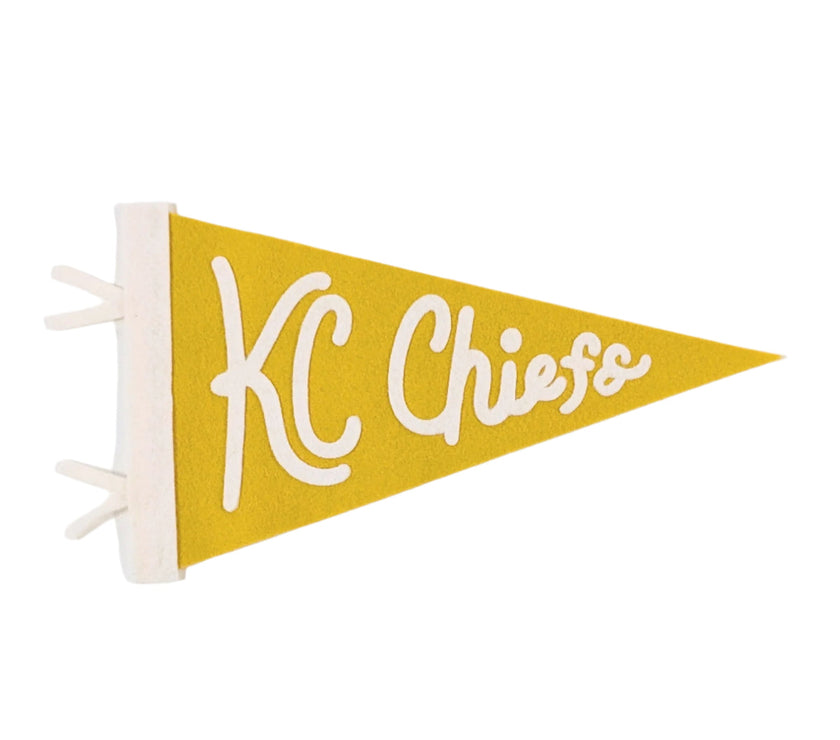 Handmade Wool KC Chiefs Pennant