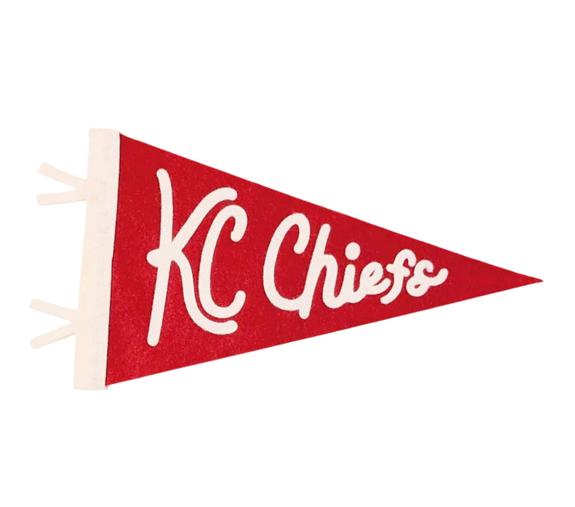 Handmade Wool KC Chiefs Pennant