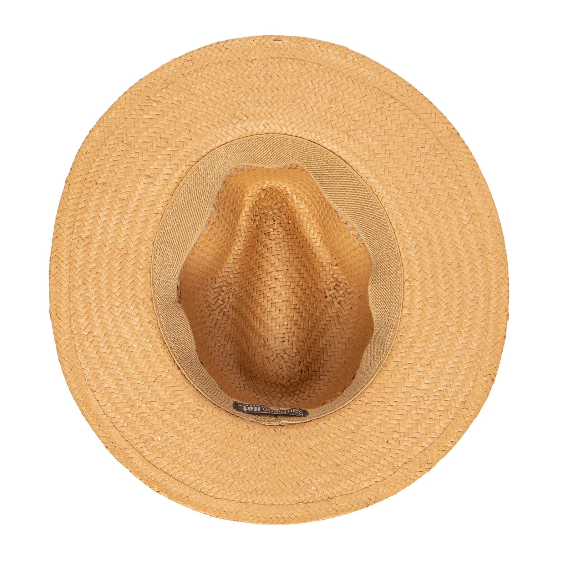 Men's Woven Paper Fedora with Vented Crown and Stretch Band