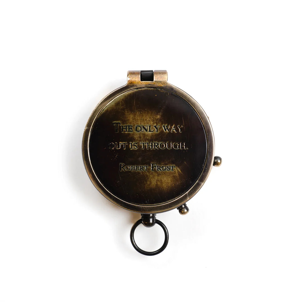 Robert Frost Compass with Leather Case | Sugarboo & Co.