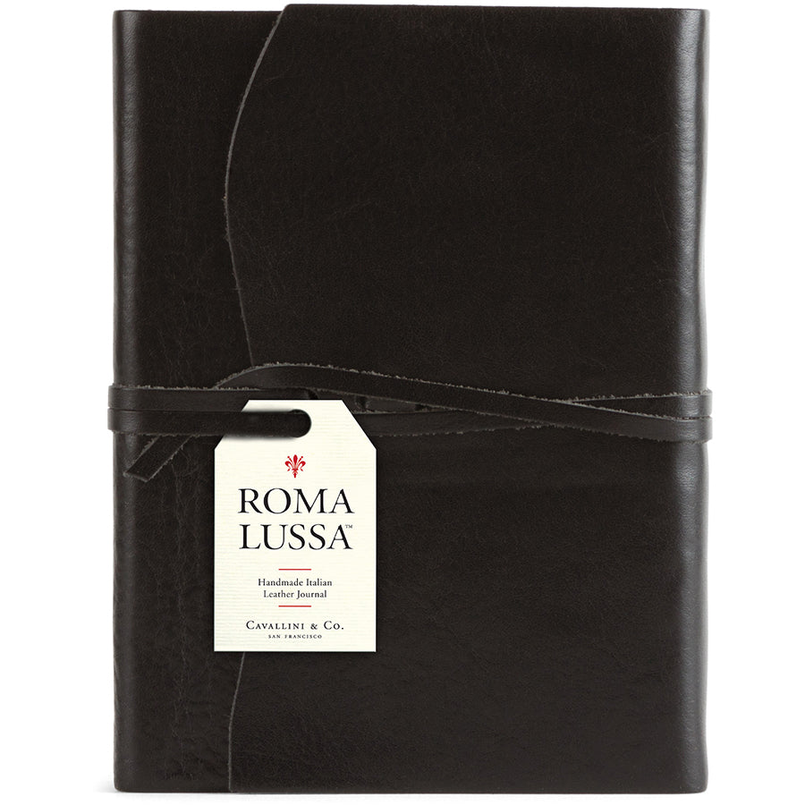 Roma Lussa Handmade Italian Leather Journal (5"x7") | Cavallini Paper & Co