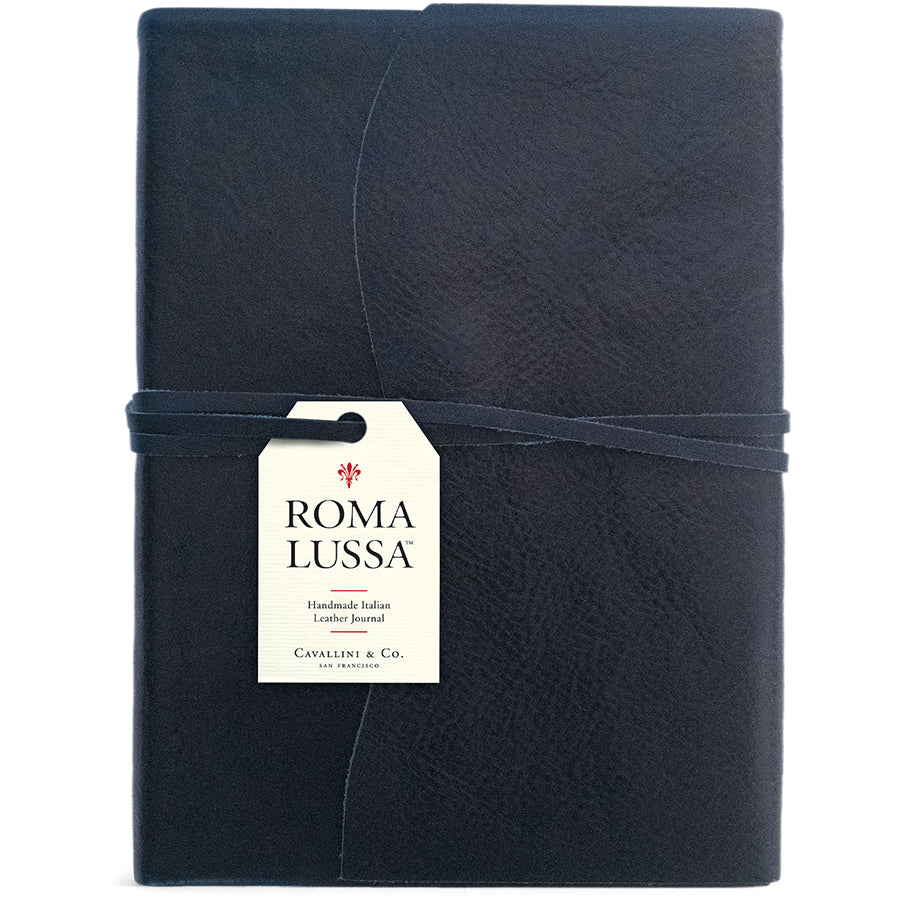 Roma Lussa Handmade Italian Leather Journal (5"x7") | Cavallini Paper & Co