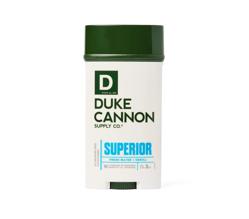 Duke Cannon Supply Co. Aluminum Free Deodorant - Superior (Fresh Water & Neroli)