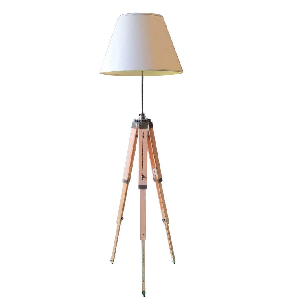 Surveyor Transit Base Floor Lamp with Shade