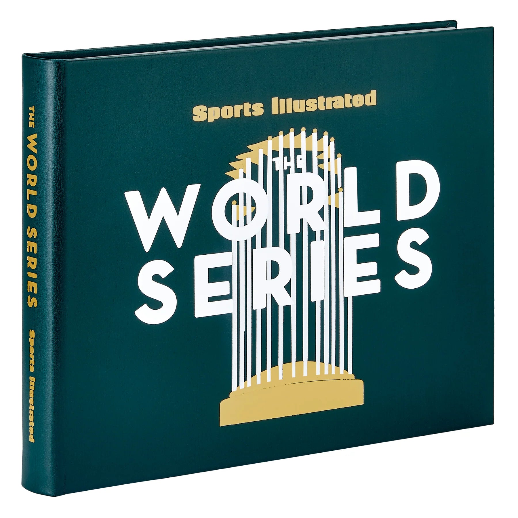 A commemorative book cover of 'The World Series' by Sports Illustrated, featuring the magazine's logo and the World Series trophy.