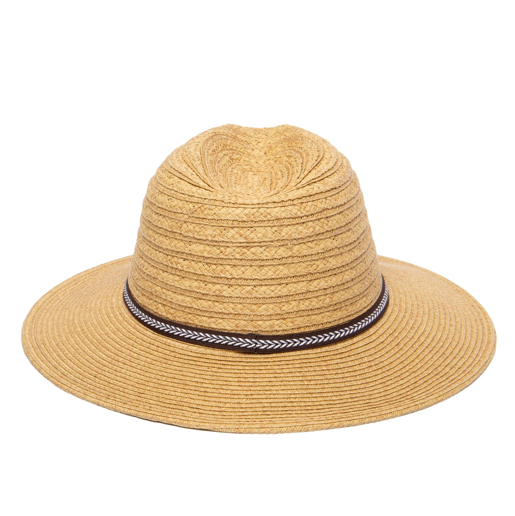 Men's Ultra braid Panama with Jacquard Trim (Natural)
