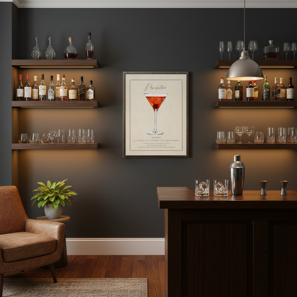 Manhattan Cocktail | Watercolor Art