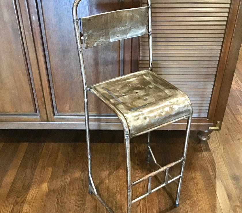 Vintage Metal Bar Stool