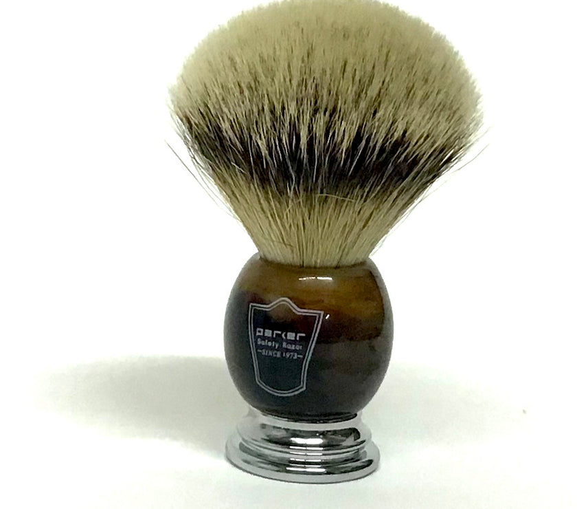Faux Horn Handle Silvertip Badger Shave Brush