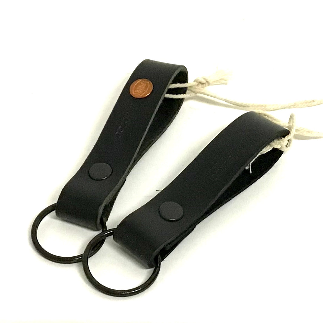 Loop leather keychain