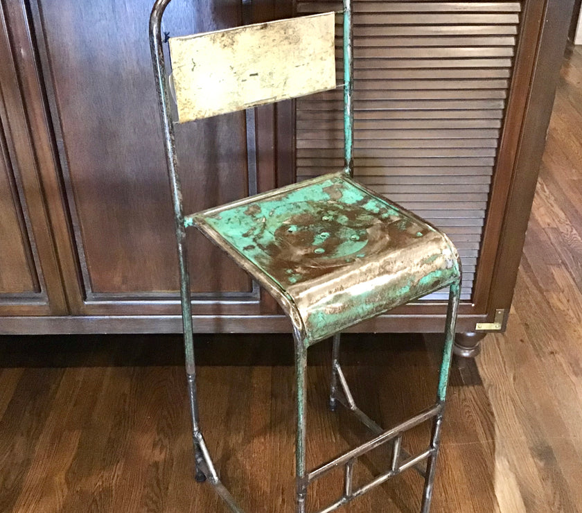 Vintage Metal Bar Stool