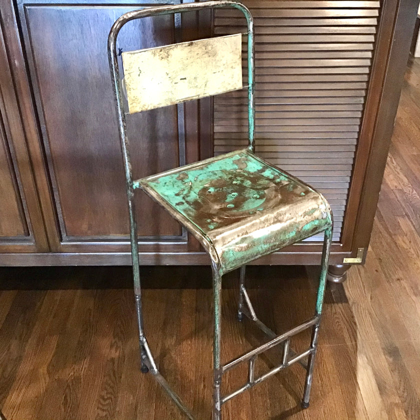 Vintage Metal Bar Stool