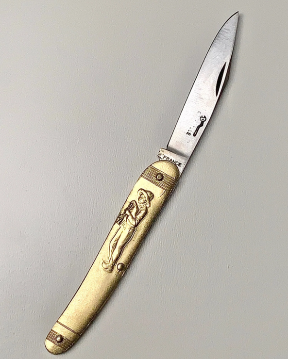 Couperier Coursolle Brass 80mm Single Blade Pocket Knife