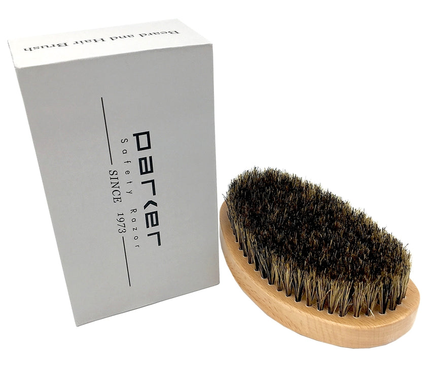 Parker 100% Boar Bristle Beard and Hair brush