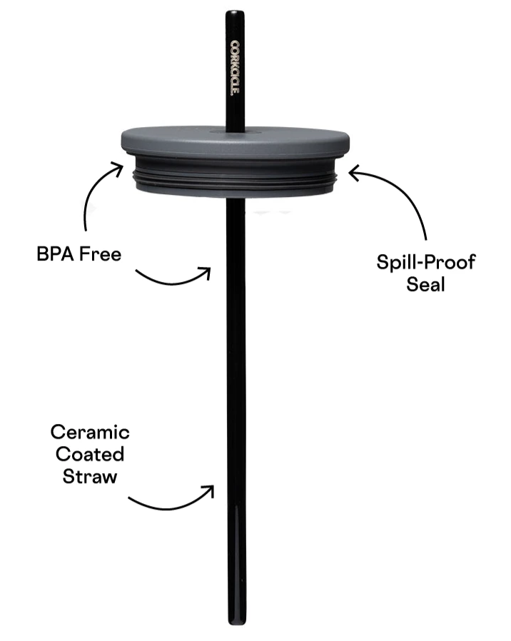 Corkcicle 24oz Cold Cup Lid/Straw Set