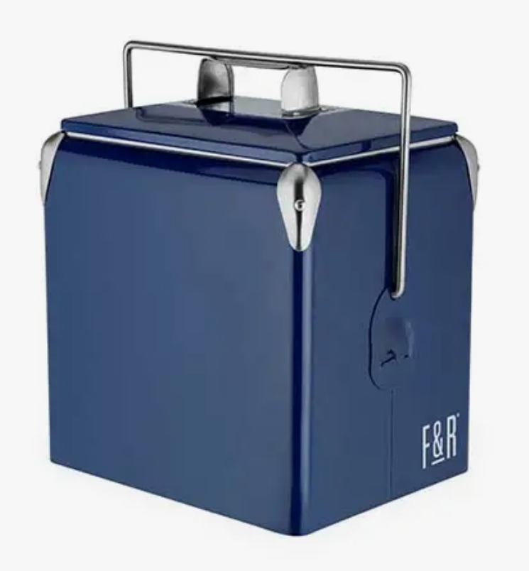 Blue Vintage Metal Cooler