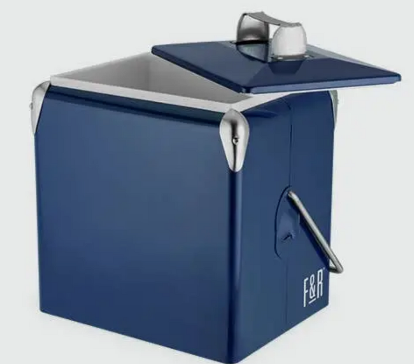 Blue Vintage Metal Cooler