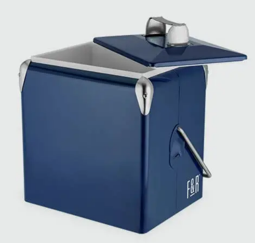 Blue Vintage Metal Cooler