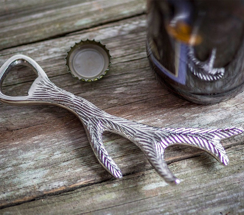 Silver Antler Bottle Opener