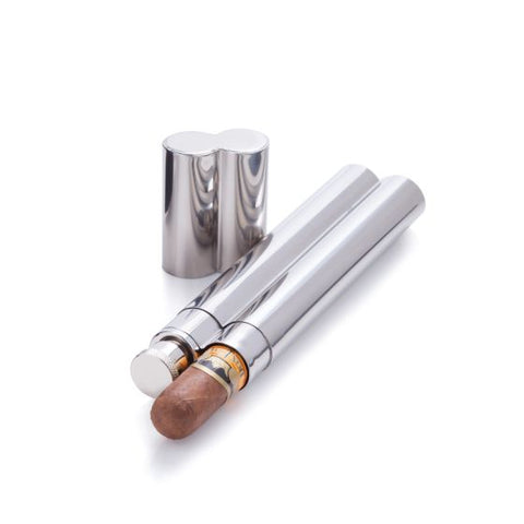 Stainless Steel Cigar Holder & Flask