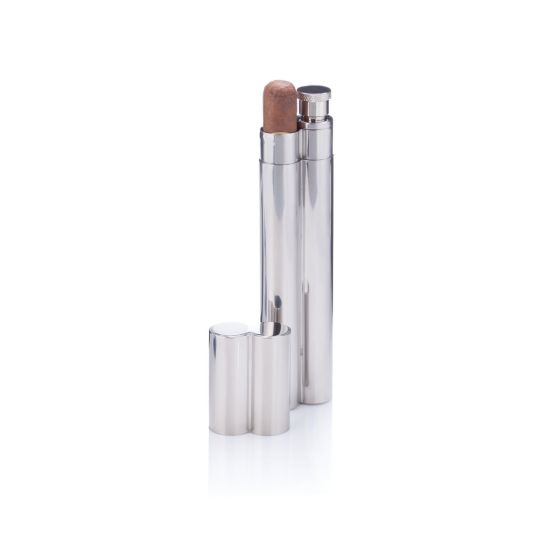 Stainless Steel Cigar Holder & Flask
