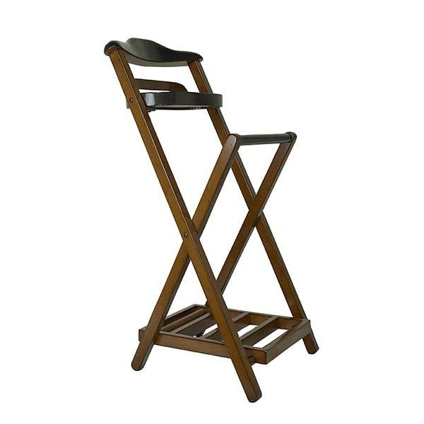 A butler's buddy clothing and shoe rack