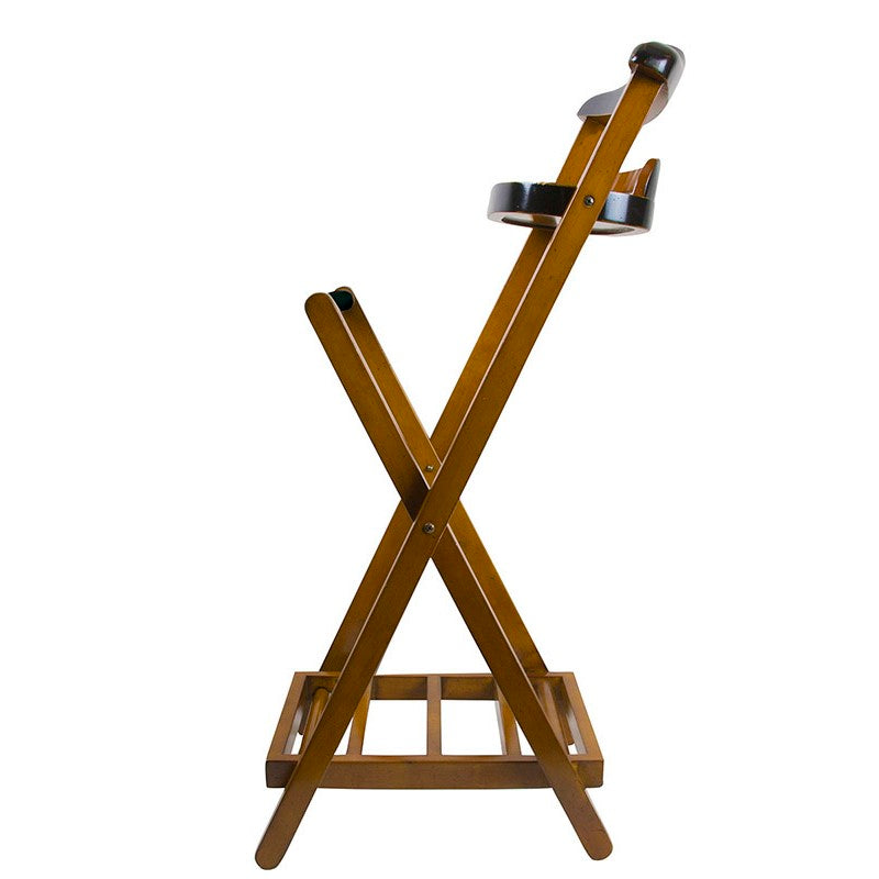 A butler's buddy clothing and shoe rack