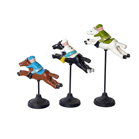 Horse and Jockey Game Pieces (Set of 3)