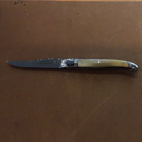 Claude Dozorme Laguiole Pocket Knife - 4.75" w/ Olive Wood Handle