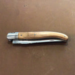 Claude Dozorme Laguiole Pocket Knife - 4.75" w/ Light Brown Handle