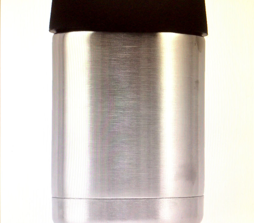 Bottle Koozie - Silver insulated Metal