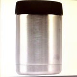 Bottle Koozie - Silver insulated Metal
