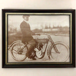 Antique Framed Harley Davidson Photograph