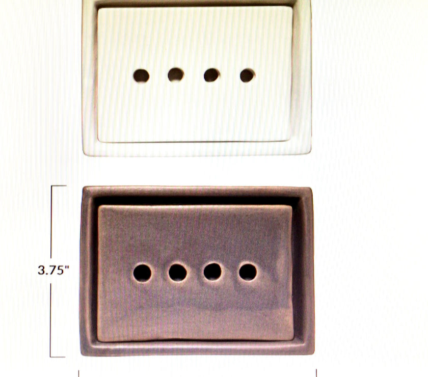 Stoneware Soap Dish With Removable Tray