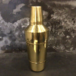 Stainless Cocktail Shaker w/ Brass Finish