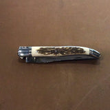 Claude Dozorme Laguiole Pocket Knife - 4.75" w/ Stag Horn Handle